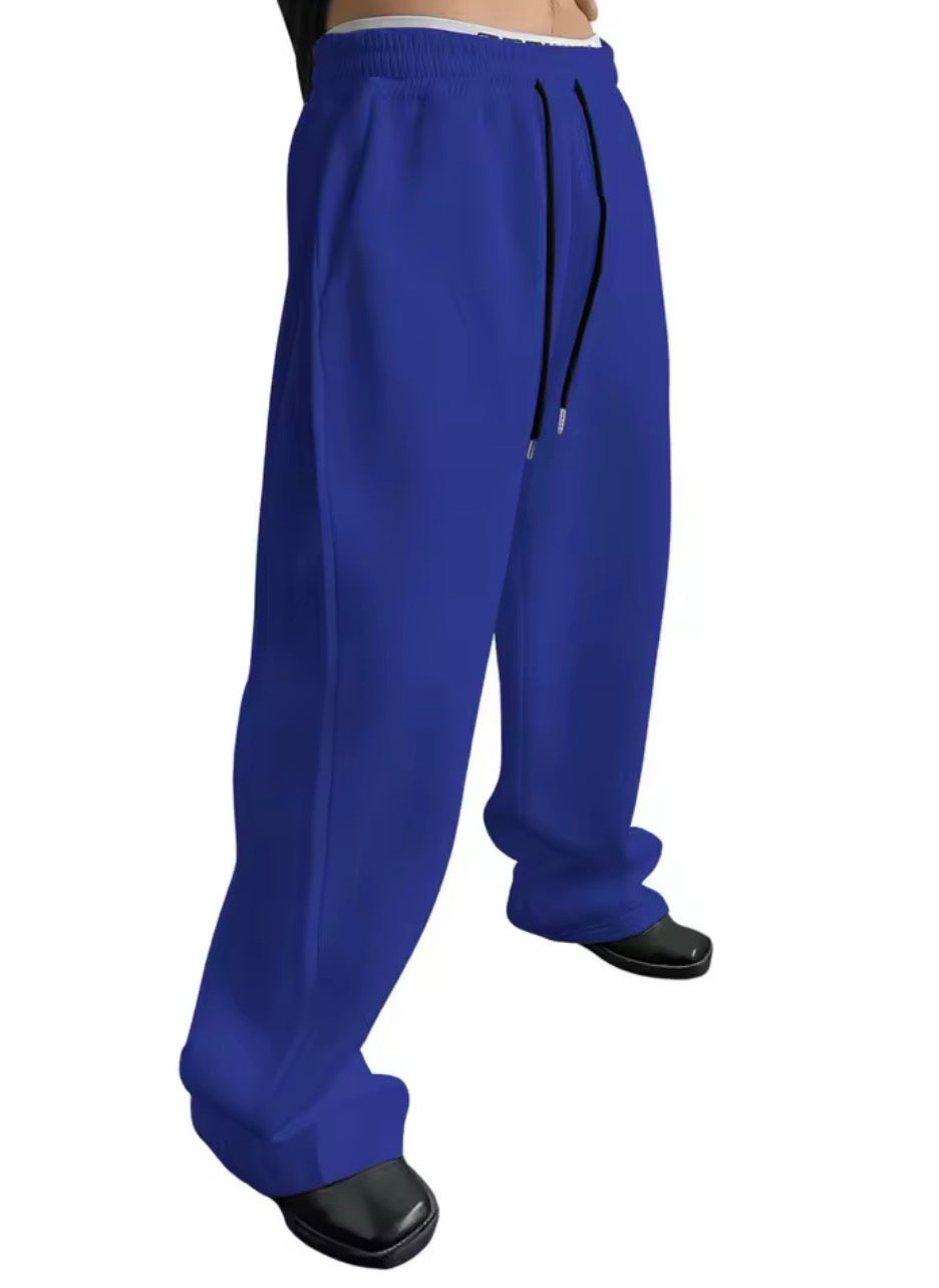 2025 Men’s Wide-Leg Sweatpants – European & American Style, Unisex Casual Comfort