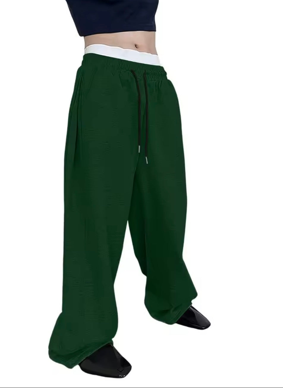 2025 Men’s Wide-Leg Sweatpants – European & American Style, Unisex Casual Comfort