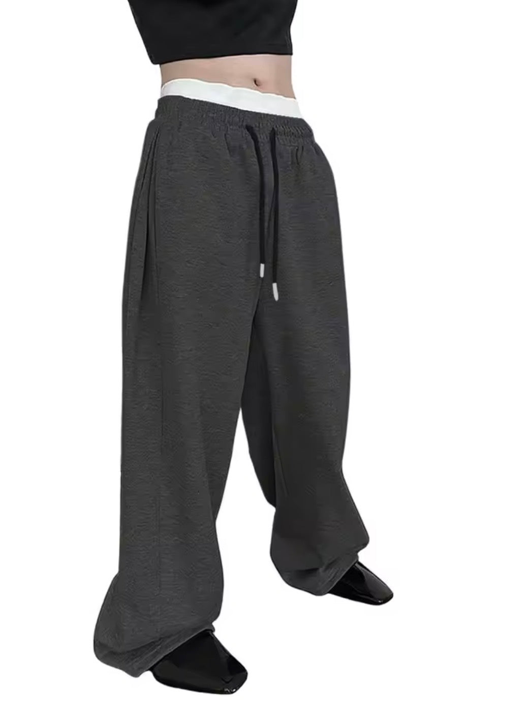 2025 Men’s Wide-Leg Sweatpants – European & American Style, Unisex Casual Comfort