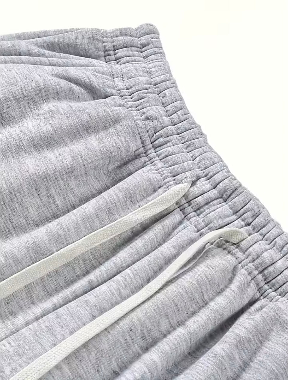 Men's heavy breathable sports jogging pants elastic drawstring waist loose straight casual trousers thick men's sweater pants