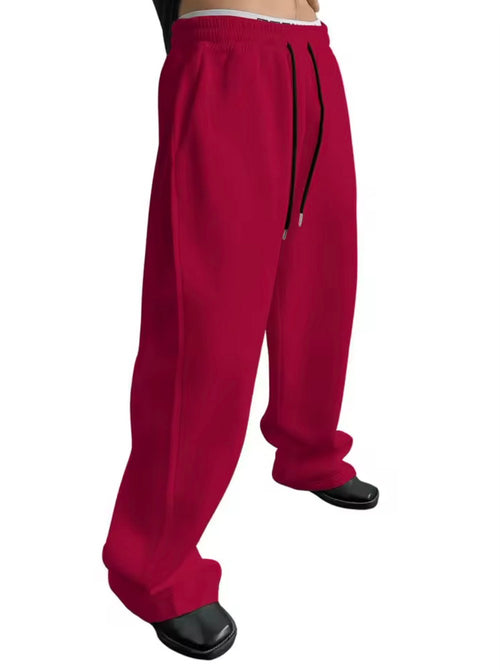 2025 Men’s Wide-Leg Sweatpants – European & American Style, Unisex Casual Comfort