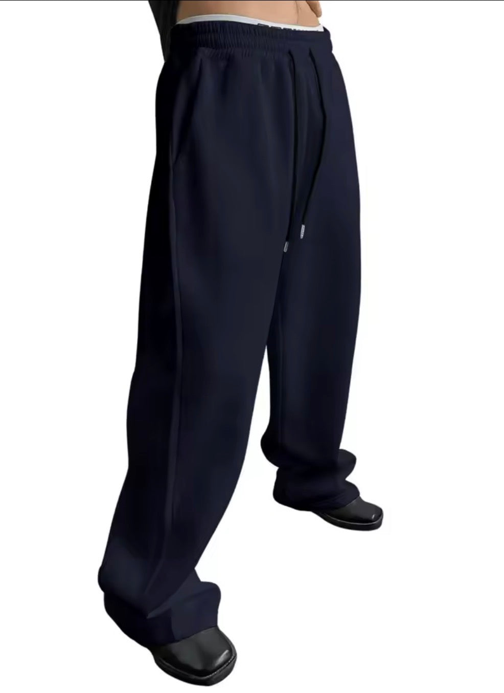 2025 Men’s Wide-Leg Sweatpants – European & American Style, Unisex Casual Comfort