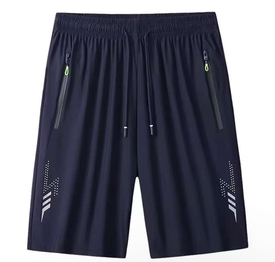 Summer Men's Shorts Cool Sportswear Running Sport Shorts Casual Bottoms Gym Fitness Training Jogging Short Pants Men Black Gray