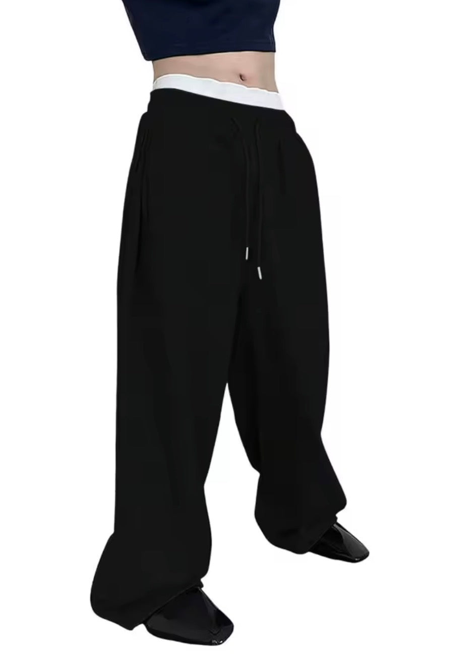 2025 Men’s Wide-Leg Sweatpants – European & American Style, Unisex Casual Comfort