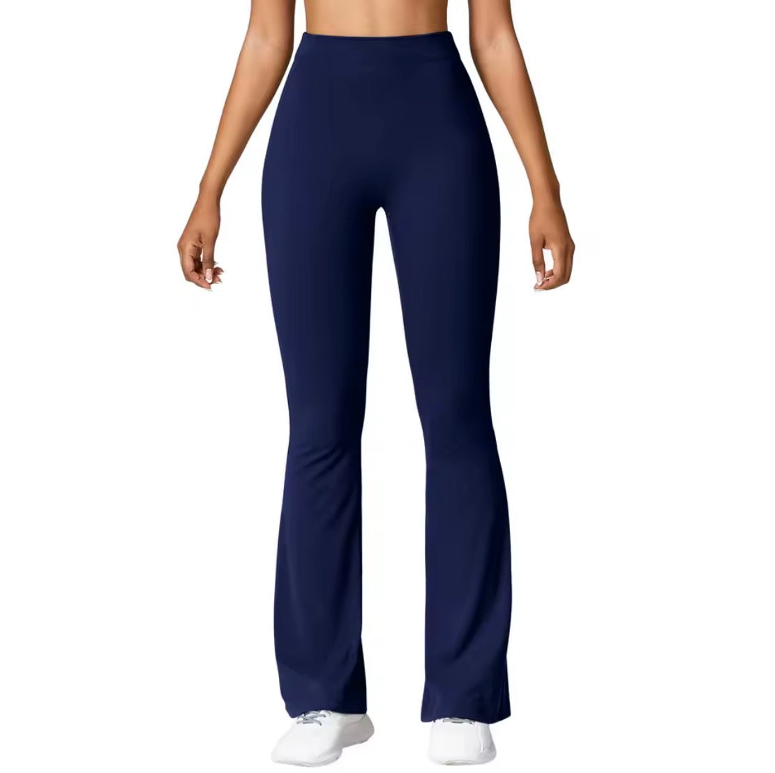 Fashion Micro Horn Leggings Women V-back Waist Sports Pants High Waist Push Up Butt Gym Pants Solid Slim Casual Leggings