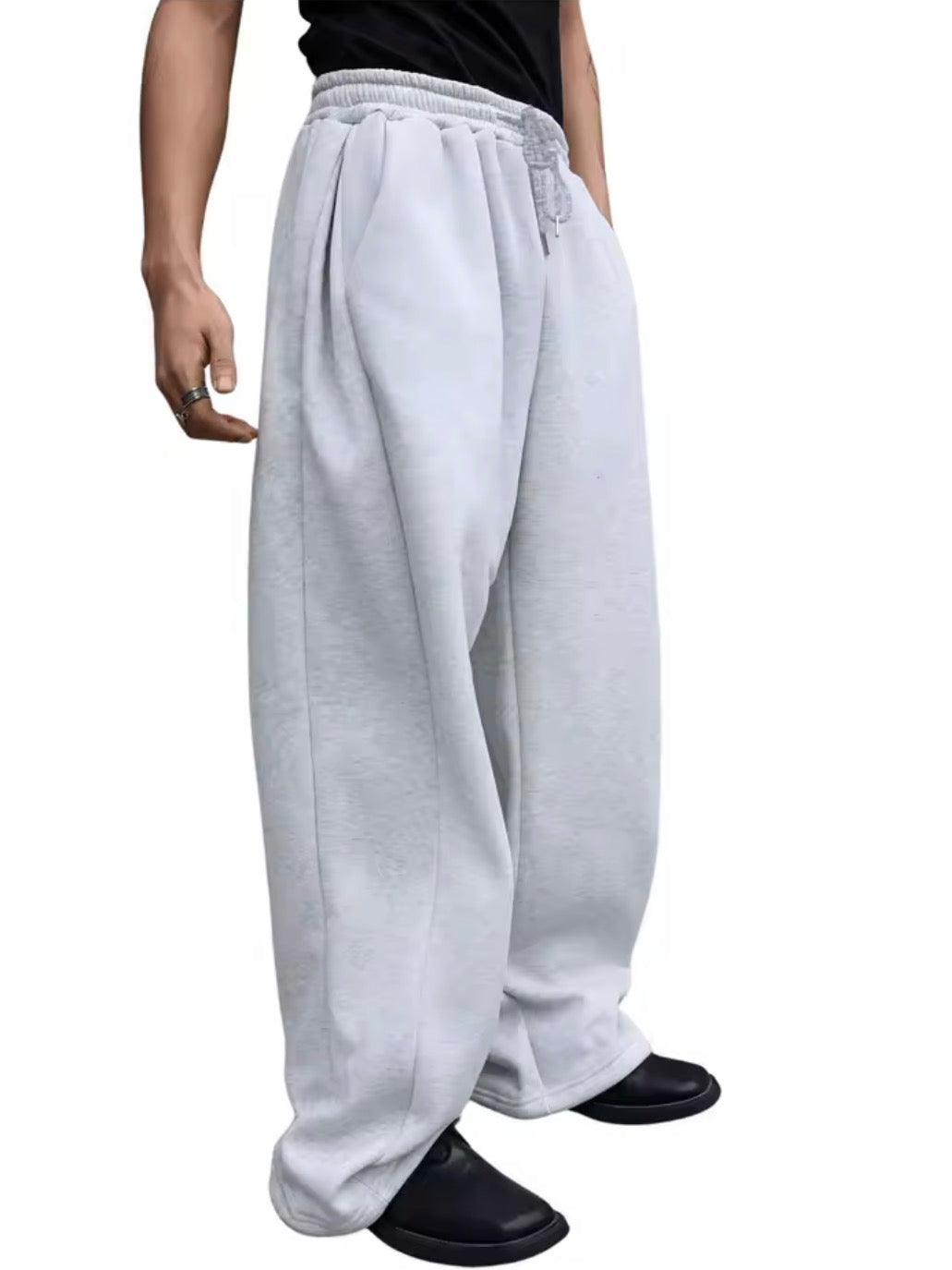 2025 Men’s Wide-Leg Sweatpants – European & American Style, Unisex Casual Comfort